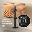 Onkron - Adjustable Monitor Arm for 13-34" Screens, VESA Compatible, 8 kg Capacity