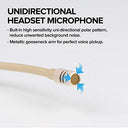 Sujeetec - Premium Dual Earhook Face Microphone for Sennheiser, Wired, 3.5mm Plug