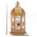 Socuy - Rustic Outdoor Christmas Lantern with Tempered Glass, Ideal for Patio & Weddings