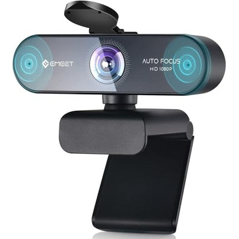 eMeet - 1080P Full HD Webcam With 2 Microphones And Low-Light Correction