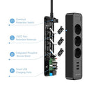 Jsver - USB Power Strip Surge Protector with 3 Outlets & 3 USB Ports (5V 2.4A)
