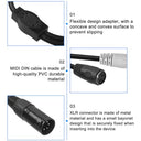 Xmsjsiy - MIDI 5 Pin DIN to XLR Splitter Y Adapter Cable, 50cm Length, Dual MIDI Output for Keyboards and Synthesizers