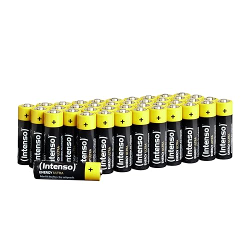 Intenso - Energy Ultra AA Alkaline Batteries, Silver, Pack of 40