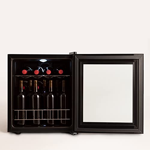 Create - Electric Wine Cooler L15, 12-15 Bottle Capacity, Stainless Steel Shelves, 85W, Dual Insulation, LED Light, 4-18°C Temperature Zones