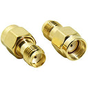 Greluma 3pcs SMA Female to RP-SMA Male RF Plug Adapter set with copper finish