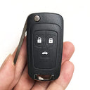 Chevrolet - Flip Folding Key Shell for Cruze, Impala, Camaro, 3 Buttons, Durable ABS