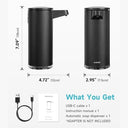 Aike - AIKE SensePro Automatic Soap Dispenser, Type-C Rechargeable, Matte Black, 12.8 fl.oz.