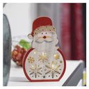 Emos - Wooden Luminous Santa Claus with 5 LEDs, Warm White Light, Battery Operated