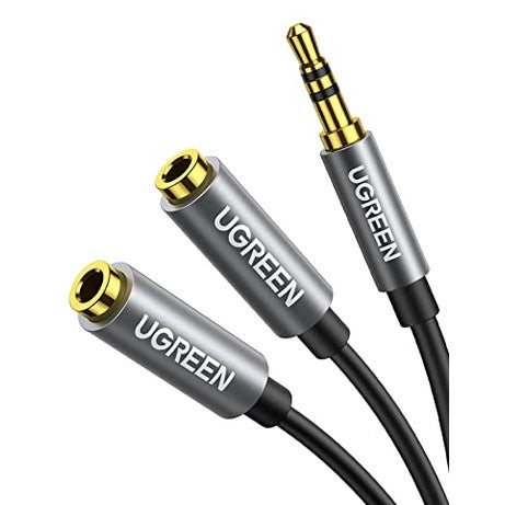 UGREEN - 3.5mm Audio Stereo Y Splitter Aux Extension Cable, Black