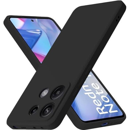 Funkyfits - Sleek Black Silicone Back Cover Case for Redmi Note 13 5G