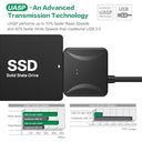 Liuiiviri - SATA to USB 3.0 Adapter for 2.5" SSD/HDD, Fast Data Transfer, Plug & Play