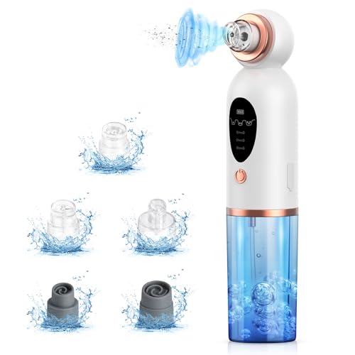Lrbsule - Blackhead Remover Vacuum Tool with 6 Suction Heads, USB Rechargeable