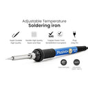 Plusivo - 60W Adjustable Temperature Soldering Iron Kit with Stand & Solder Wire