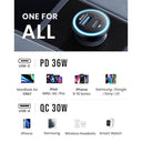 Iniu Car Charger - 66W Dual Fast Charging For Iphone & Samsung