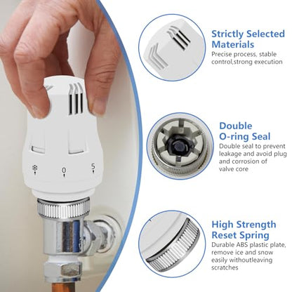 AVCXEC - Thermostatic Radiator Valve Replacement Head, M30 x 1.5, 4 Pieces