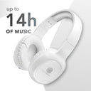 Music Sound - Basic Bluetooth Headphones with 14-Hour Battery Life, LED Indicator, AUX Input, Extendable Headband