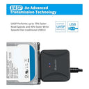 Mueuton - USB 3.0 to SATA III Adapter for 2.5"/3.5" HDD/SSD with Power Supply