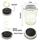 Vindany - Pack of 4 Solar Mason Jar Lights, 30 LEDs, Weatherproof Outdoor Decor