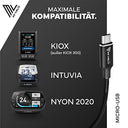 MIVELO E-Bike Charging Cable for Bosch Intuvia, Kiox and Nyon with Micro USB and Lightning connectors