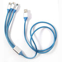 Shop the Md Gold 3 in 1 Fast Multi Charger Cable, featuring nylon braided design and smart charging for Type-C, Micro, and iPhone devices. Perfect for all smartphones!