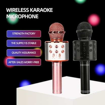 Diyeeni - Portable 4-in-1 Karaoke Microphone with Speaker and Recorder - Black