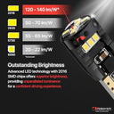 Nakamichi - T10 LED Light Bulb 12-SMD, Error Free, Xenon White, Wedge Base