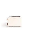 CREATE Retro Off-White Toaster with 6 power levels, wide slots, and crumb tray