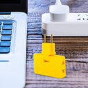 Wall Adapter - 3 Sockets, 3 In 1 Rotary Design, Ultra-Thin Flat Plug for Tight Spaces
