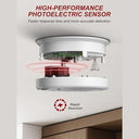 Ruan - 10-Year Lifespan Photoelectric Smoke Alarm with Test Button, Easy Install