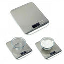 Samtek - Digital Kitchen Scale 1g/10kg, Stainless Steel Platform, Backlit Display