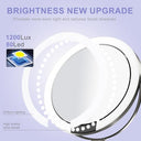 TushengtU - 8.5" Adjustable Lighted Makeup Mirror with 10X Magnification, 360° Rotation