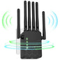 Long Range WiFi Extender Signal Booster - Covers Up to 11000 sq.ft, Supports 35+ Devices, 6 Antennas for 360° Full Coverage, Ethernet Port, Wireless Standard 802