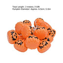 Pilipane - 20LED Pumpkin String Lights, 8ft Length, Perfect for Halloween Decor