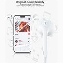 Intra - 2 Pack USB C Earphones with Mic, Volume Control, Compatible with Samsung Galaxy S24/S23/S22