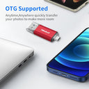 Thkailar - 128GB USB C Flash Drive with Type C & Type A Ports, Fast Data Transfer