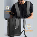 Inateck - Vintage Splashproof Roll Top Laptop Backpack for 17" Laptops