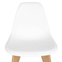 Homewell Scandinavian Dining Chairs Set of 4, Faux Leather, Wood Legs