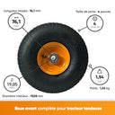 SKANA GreenStar 9722 Complete Wheel for MC mowcart, durable alloy steel construction