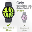 JETech - Case with Screen Protector for Samsung Galaxy Watch 6, 44mm, 2 Pack, Built-in Tempered Glass, High Sensitivity