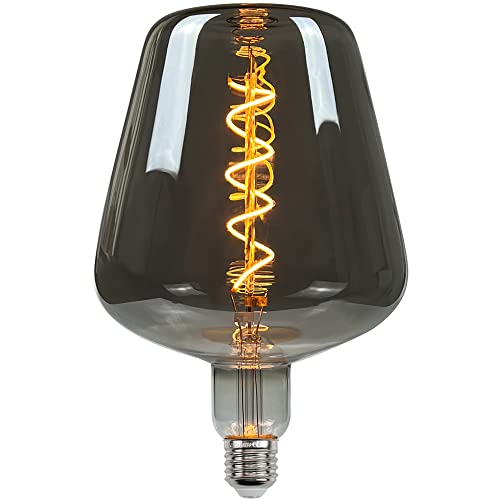 TIANFAN - LED Vintage Dimmable Spiral Filament Edison Bulb Smoke
