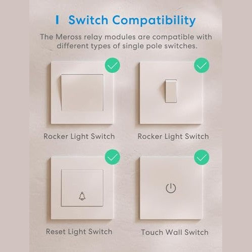 Meross - WiFi Relay Switch Module for Smart Home, Works with Alexa & Google