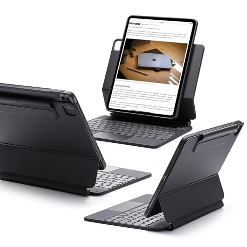 ESR - iPad Pro 12.9 Case with Keyboard and Magnetic Stand, Black