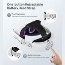 Transnovo - Battery Head Strap for Oculus Quest 2, 6000mAh, Enhanced Comfort, Extended Play Time
