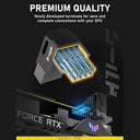 Ezdiy-Fab - EZDIY-FAB Shield Series 8-Pin PCIe GPU Power Adapter, 90-Degree Angled Connector, Aluminum Design, 2-Pack