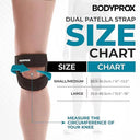 Bodyprox - Adjustable Patellar Tendon Support Belt for Knee Pain Relief, Neoprene, Large