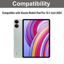 Hltoop - Keyboard Case for Xiaomi Redmi Pad Pro 12.1", 7-Color Backlit, Detachable Trackpad