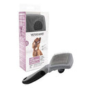 Vetocanis Retractable Self-Cleaning Dog Grooming Brush with ergonomic handle and retractable feature