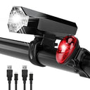Realky LED Bicycle Light Set - USB Charging, StVZO Approved