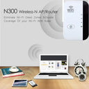 AMZ - 300Mbps WiFi Repeater, 2.4GHz Signal Booster with WPS & Ethernet Port