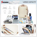 SUCIKORIO - Expandable Waterproof Backpack for Air Travel, Fits Under Seat, 15.6" Laptop Compatible